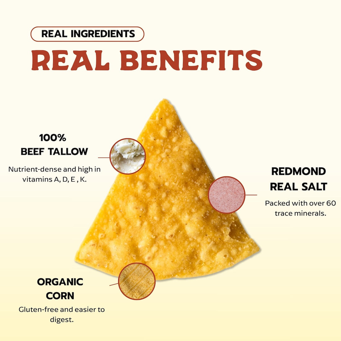 Vaca Chips packaging with a cow illustration on a beige background