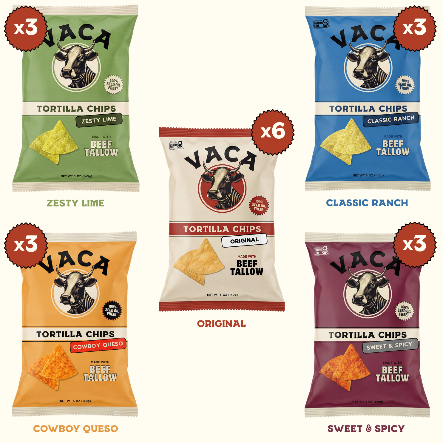Vaca Chips Variety Pack