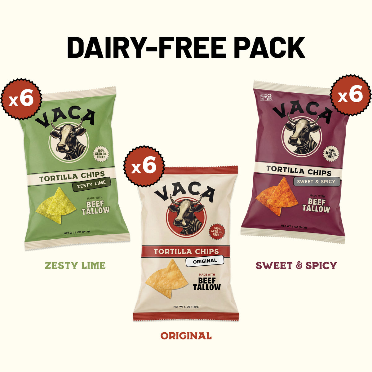 Vaca Chips Dairy-Free Pack