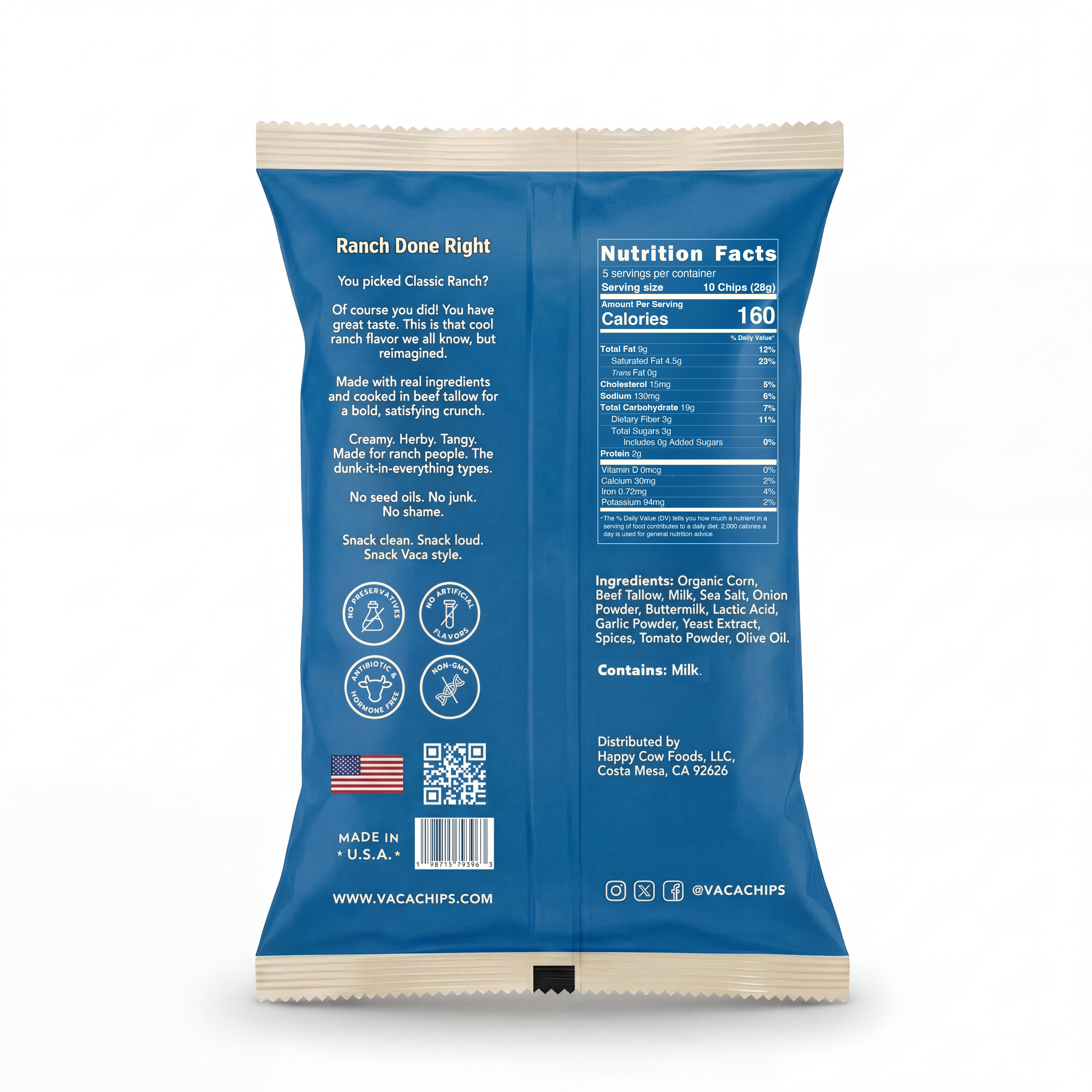 Vaca Chips Classic Ranch